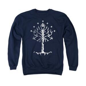 Lord Of The Rings Tree Of Gondor Adult Crewneck Sweatshirt Navy